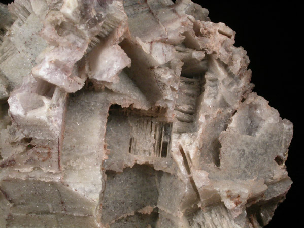 Quartz pseudomorphs after Anhydrite from Prospect Park Quarry, Prospect Park, Passaic County, New Jersey