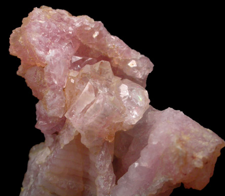 Quartz var. Rose Quartz Crystals from Taquarral, Itinga, Minas Gerais, Brazil
