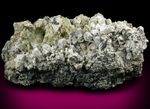 Albite with Titanite and Pyrite from Route 4 road cut west of George Washington Bridge, Fort Lee, Bergen County, New Jersey