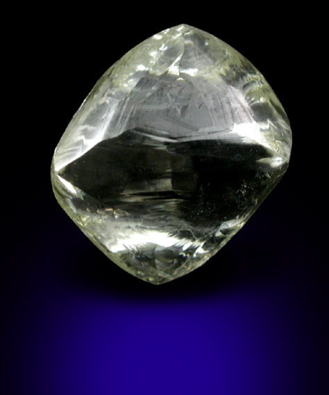 Diamond (2.96 carat gem-grade yellow octahedral crystal) from Northern Cape Province, South Africa