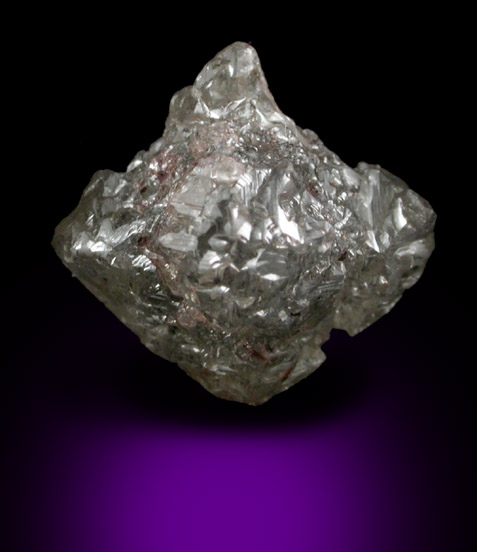 Diamond (5.29 carat gray complex crystal) from Bakwanga Mine, Mbuji-Mayi (Miba), Democratic Republic of the Congo