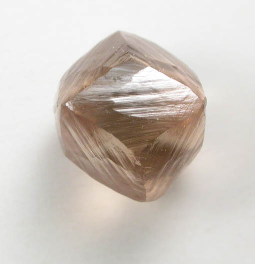 Diamond (1.32 carat pink-brown dodecahedral crystal) from Northern Cape Province, South Africa