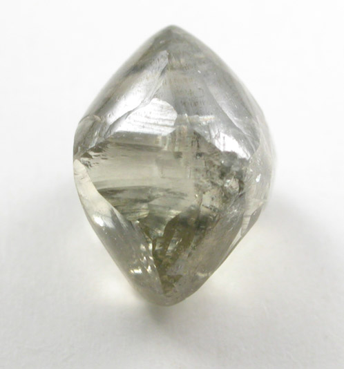 Diamond (1.50 carat yellow-gray octahedral crystal) from Northern Cape Province, South Africa