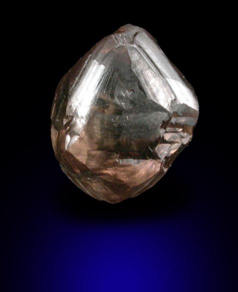 Diamond (2.62 carat pink-brown octahedral crystal) from Northern Cape Province, South Africa