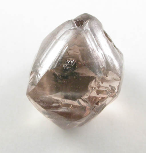 Diamond (2.62 carat pink-brown octahedral crystal) from Northern Cape Province, South Africa