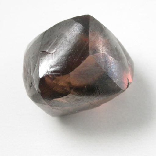 Diamond (2.94 carat brown asymmetric crystal) from Northern Cape Province, South Africa