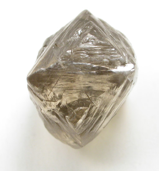 Diamond (3.57 carat gray octahedral crystal) from Northern Cape Province, South Africa