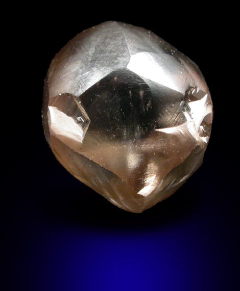 Diamond (3.15 carat pale brown octahedral crystal) from Northern Cape Province, South Africa