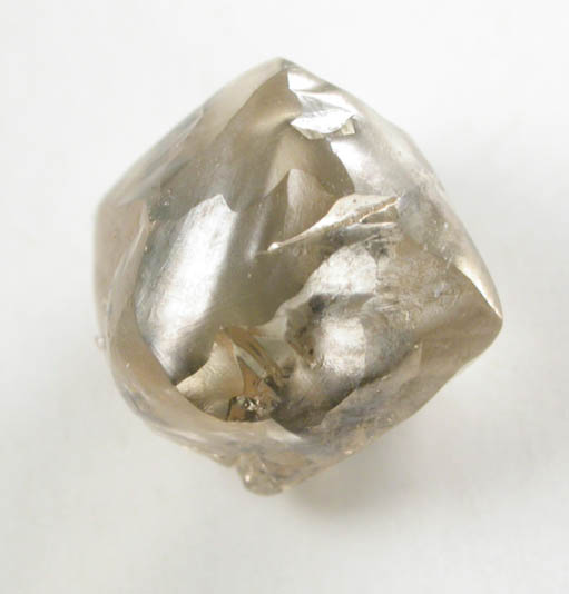 Diamond (2.36 carat pale brown dodecahedral crystal) from Northern Cape Province, South Africa