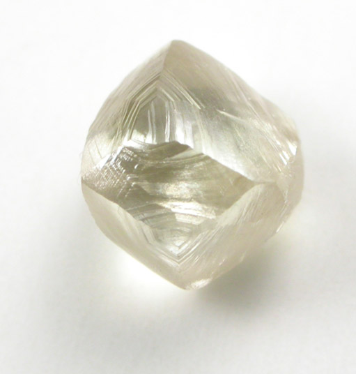 Diamond (0.95 carat pale yellow dodecahedral crystal) from Damtshaa Mine, near Orapa, Botswana