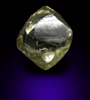 Diamond (1.07 carat yellow-gray complex crystal) from Damtshaa Mine, near Orapa, Botswana