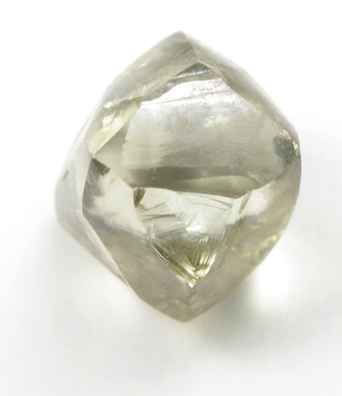 Diamond (1.07 carat yellow-gray complex crystal) from Damtshaa Mine, near Orapa, Botswana
