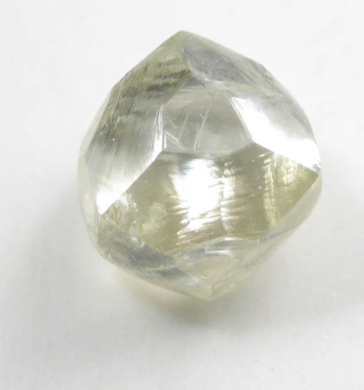 Diamond (0.87 carat yellow dodecahedral crystal) from Damtshaa Mine, near Orapa, Botswana
