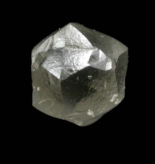 Diamond (0.93 carat gray complex crystal) from Baken Mine, Northern Cape Province, South Africa