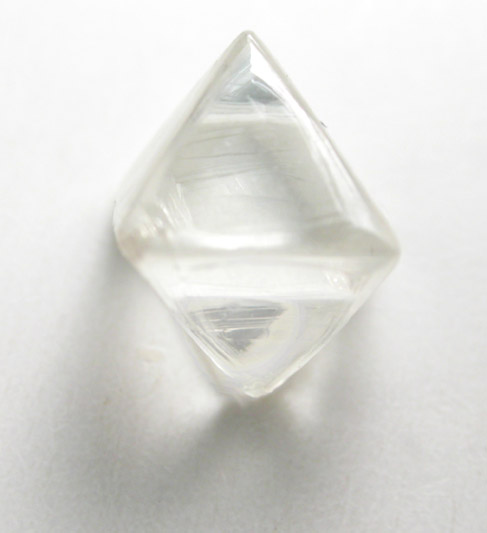 Diamond (0.84 carat pale-yellow octahedral crystal) from Mirny, Republic of Sakha, Siberia, Russia