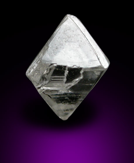 Diamond (0.82 carat pale-yellow octahedral crystal) from Mirny, Republic of Sakha, Siberia, Russia