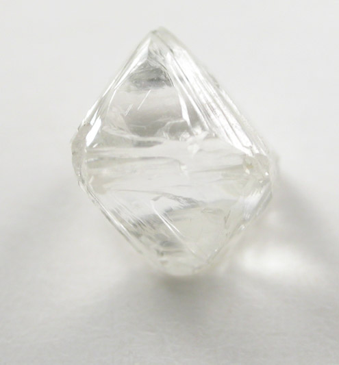 Diamond (0.79 carat pale-yellow octahedral crystal) from Mirny, Republic of Sakha, Siberia, Russia