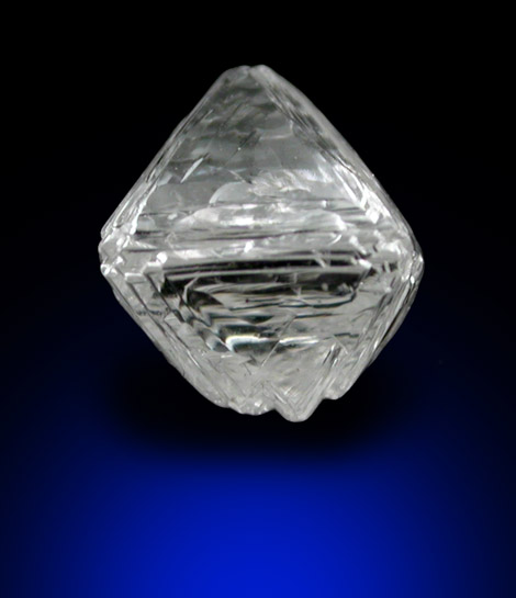 Diamond (0.63 carat white octahedral crystal) from Mirny, Republic of Sakha, Siberia, Russia