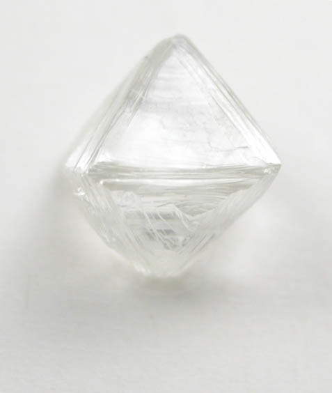 Diamond (0.68 carat white octahedral crystal) from Mirny, Republic of Sakha, Siberia, Russia