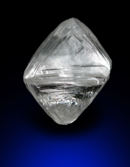 Diamond (0.71 carat white octahedral crystal) from Mirny, Republic of Sakha, Siberia, Russia