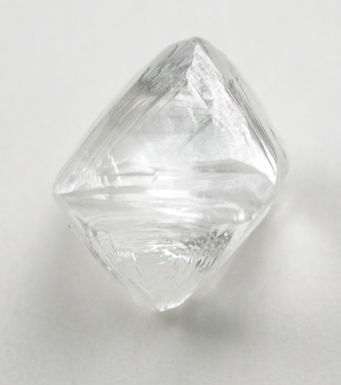 Diamond (0.71 carat white octahedral crystal) from Mirny, Republic of Sakha, Siberia, Russia