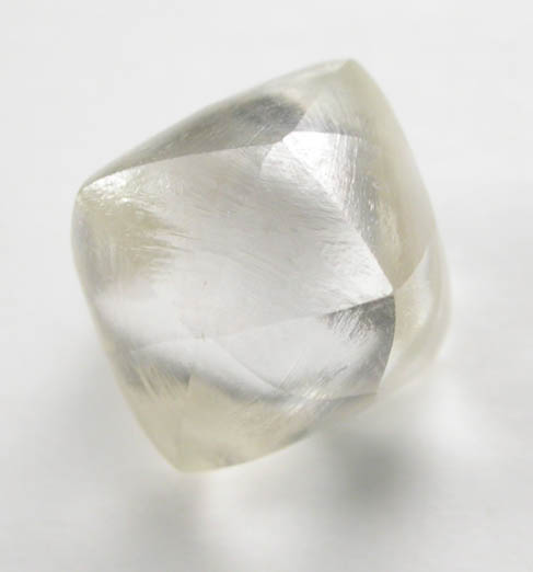 Diamond (1.26 carat pale yellow-gray tetrahexahedral crystal) from Venetia Mine, Limpopo Province, South Africa