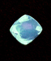 Diamond (1 carat yellow tetrahexahedral crystal) from Williamson Mine, Mwadui, Tanzania