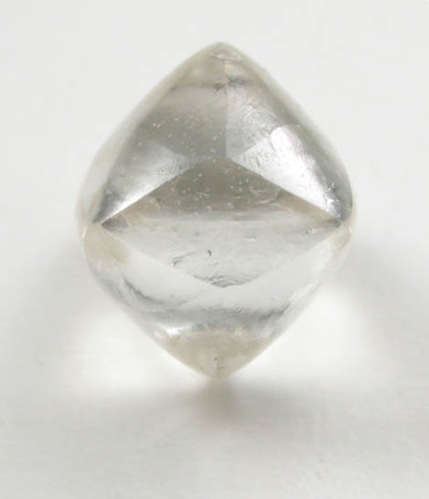Diamond (0.65 carat pale yellow octahedral crystal) from Damtshaa Mine, near Orapa, Botswana