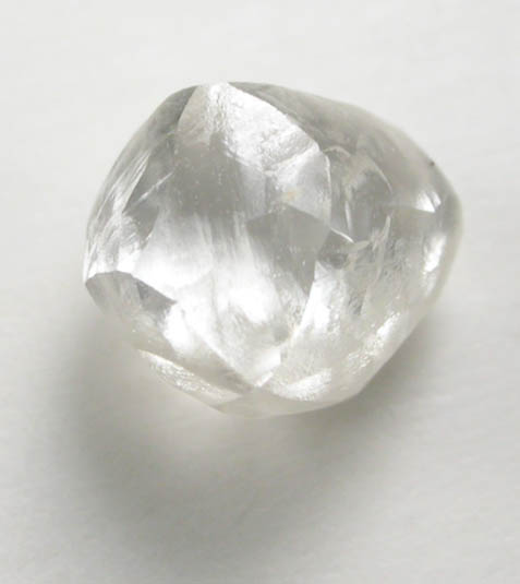 Diamond (0.49 carat pale gray complex crystal) from Baken Mine, Northern Cape Province, South Africa