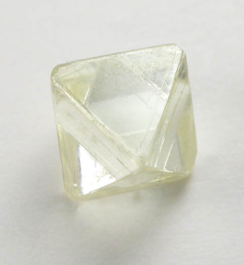 Diamond (0.43 carat yellow octahedral crystal) from Damtshaa Mine, near Orapa, Botswana