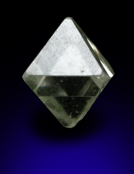Diamond (0.37 carat yellow-gray octahedral crystal) from Northern Cape Province, South Africa