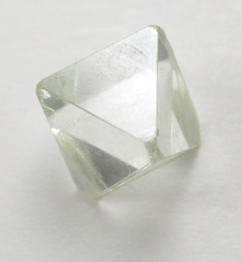 Diamond (0.37 carat yellow-gray octahedral crystal) from Northern Cape Province, South Africa