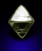 Diamond (0.41 carat yellow octahedral crystal) from Damtshaa Mine, near Orapa, Botswana
