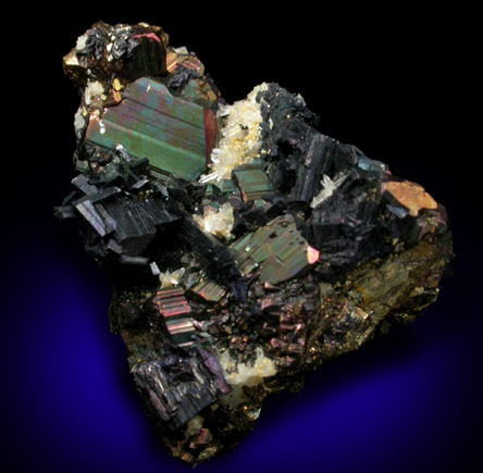 Enargite on Pyrite and Quartz from Butte Mining District, Summit Valley, Silver Bow County, Montana