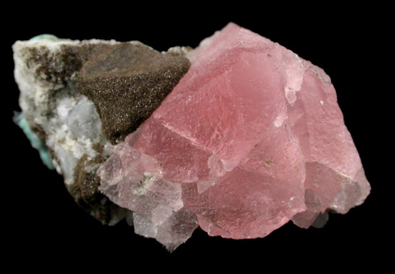 Fluorite with Siderite from Chamonix, Haute-Savoie, France