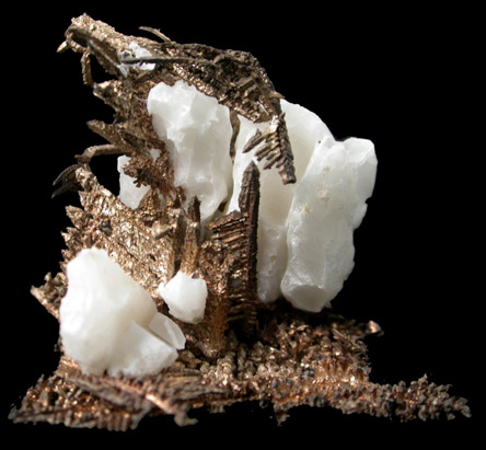 Silver in Calcite from Andres del Rio District, Batopilas, Chihuahua, Mexico