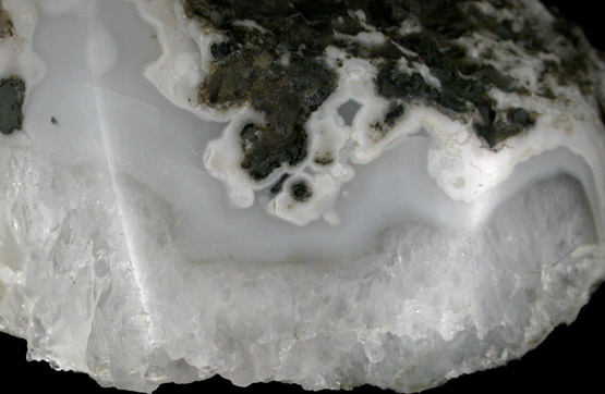 Quartz var. Agate from Summit Quarry (Houdaille Quarry), Springfield, Union County, New Jersey