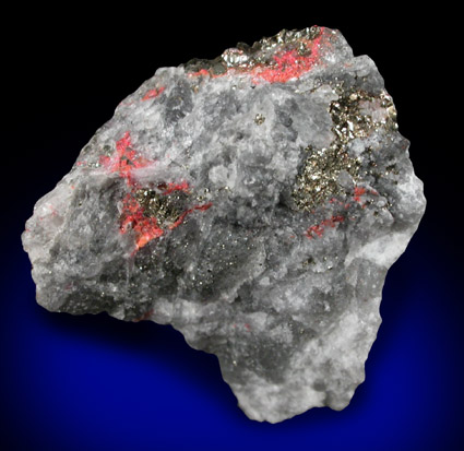 Realgar with Pyrite from Balmat, St. Lawrence County, New York