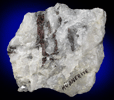 Hübnerite in Quartz from Hamme Mine, Tungsten, 3.3 km northwest of Townsville, Vance County, North Carolina