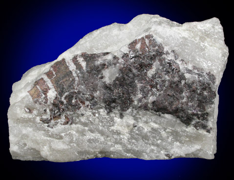 Scheelite and Hbnerite in Quartz from Hamme Mine, Tungsten, 3.3 km northwest of Townsville, Vance County, North Carolina