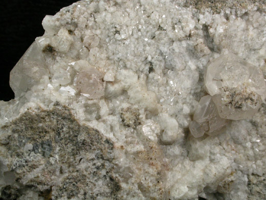 Calcite on Calcite with Actinolite var. Byssolite inclusions from French Creek Iron Mines, St. Peters, Chester County, Pennsylvania