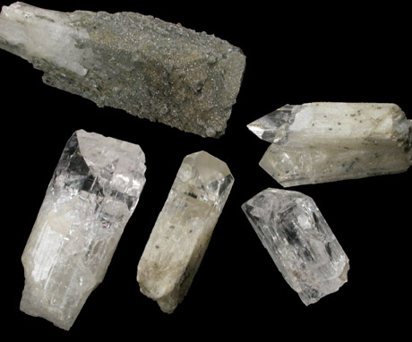 Danburite (5 crystals) from Charcas, San Luis Potosi, Mexico