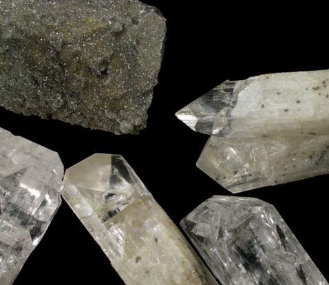 Danburite (5 crystals) from Charcas, San Luis Potosi, Mexico