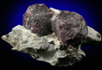 Almandine Garnet with Staurolite from Green's Farm, 750 m. ESE of Roxbury Falls, Roxbury, New Haven County, Connecticut