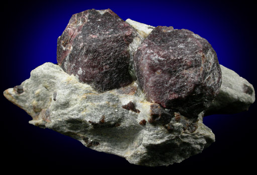 Almandine Garnet with Staurolite from Green's Farm, 750 m. ESE of Roxbury Falls, Roxbury, New Haven County, Connecticut