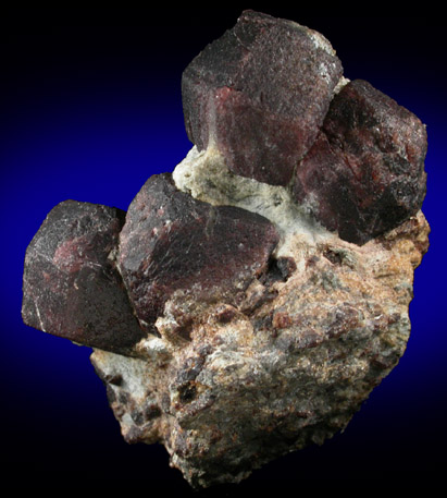 Almandine Garnet with Staurolite from Green's Farm, 750 m. ESE of Roxbury Falls, Roxbury, New Haven County, Connecticut