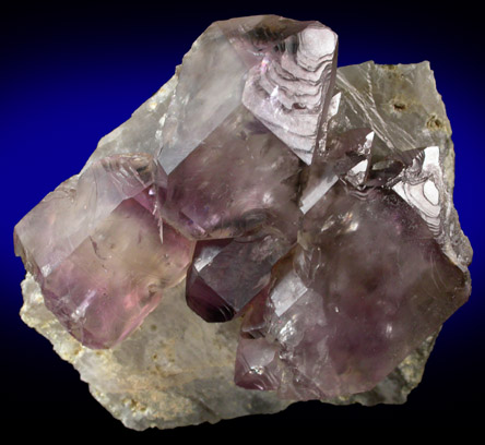 Quartz var. Amethyst on Smoky Quartz from Little Gem Mine, Upper Rader Creek, Jefferson County, Montana