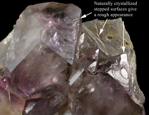 Quartz var. Amethyst on Smoky Quartz from Little Gem Mine, Upper Rader Creek, Jefferson County, Montana