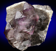 Quartz var. Amethyst with Pyrite inclusions on Smoky Quartz from Little Gem Mine, Upper Rader Creek, Jefferson County, Montana
