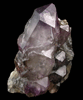 Quartz var. Amethyst on Smoky Quartz from Little Gem Mine, Upper Rader Creek, Jefferson County, Montana